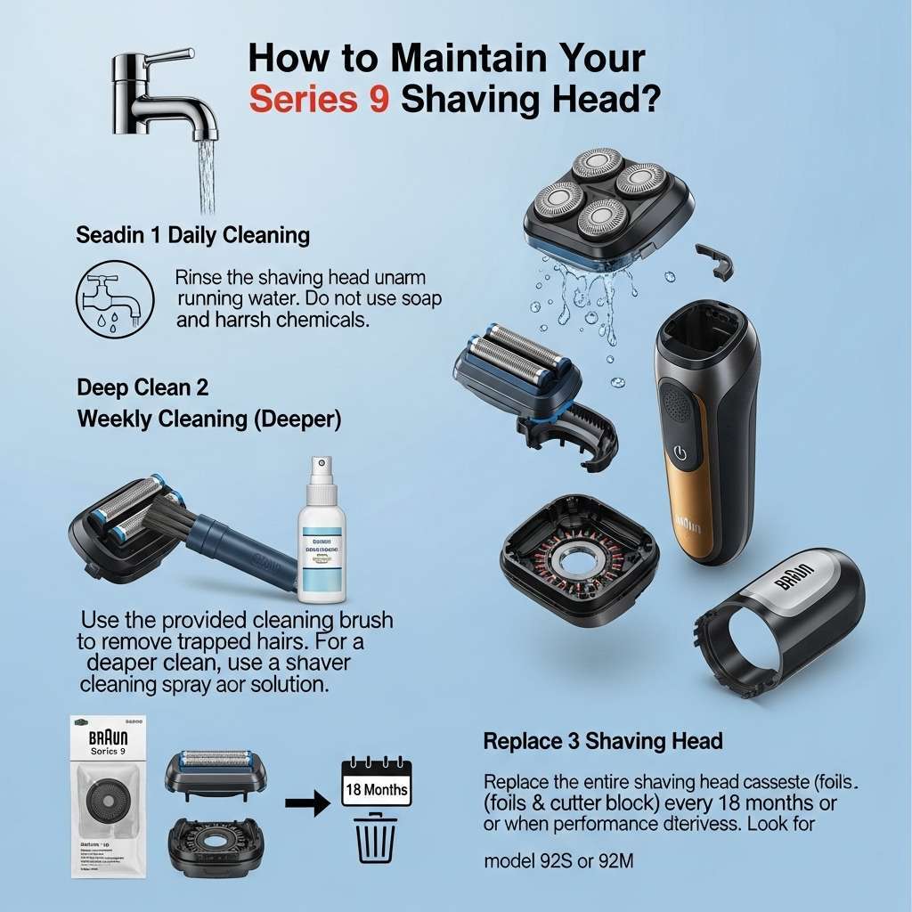 How to Maintain Your Braun Series 9 Shaving Head?