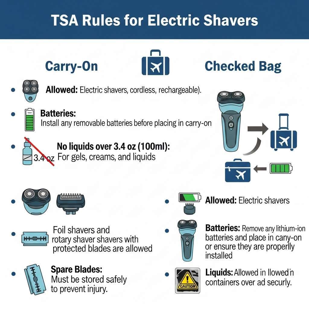 TSA Rules for Electric Shavers